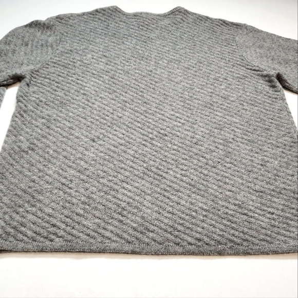 Vintage 100% Lambswool Diagonal Knit Sweater Eastside Westside - Picture 6 of 6